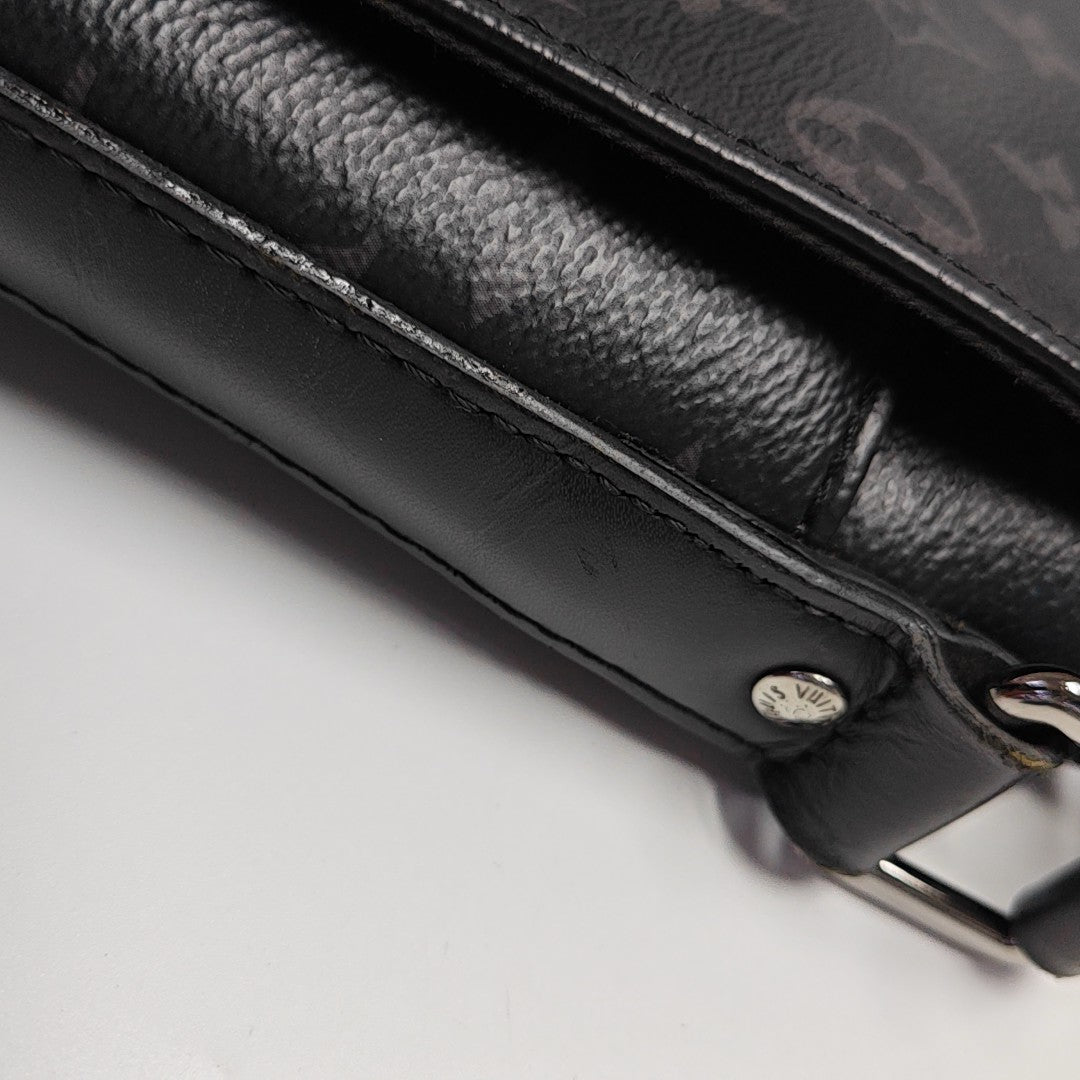 DISTRICT PM Monogram Coated Canvas Black