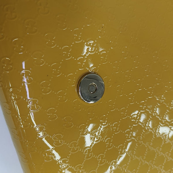 Monogram Patent Leather Clutch Yellow