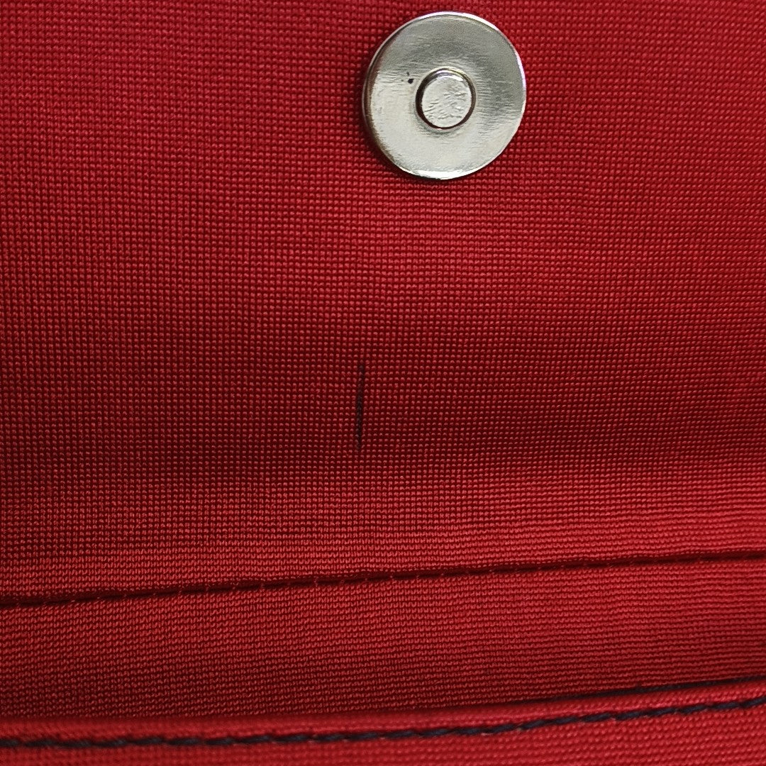 Fabric Top Handle Bag Red