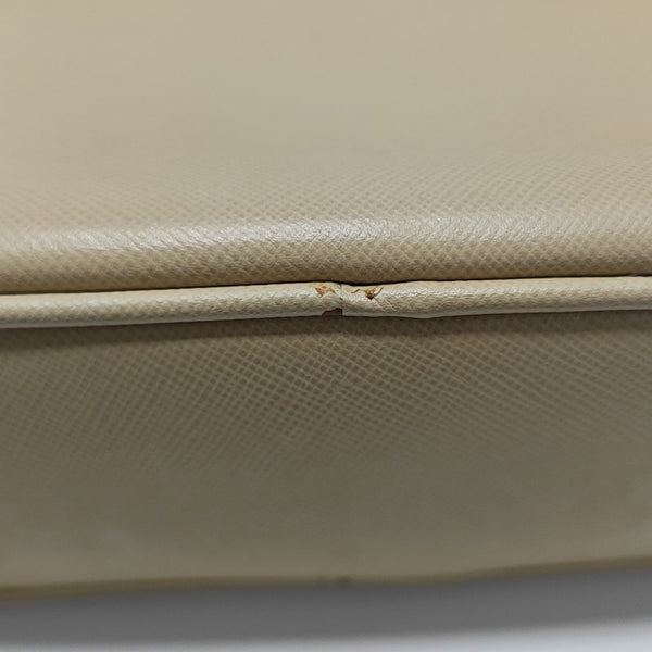 Leather Top Handle Bag Beige