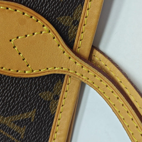 NEVERFULL MM Monogram Coated Canvas Brown