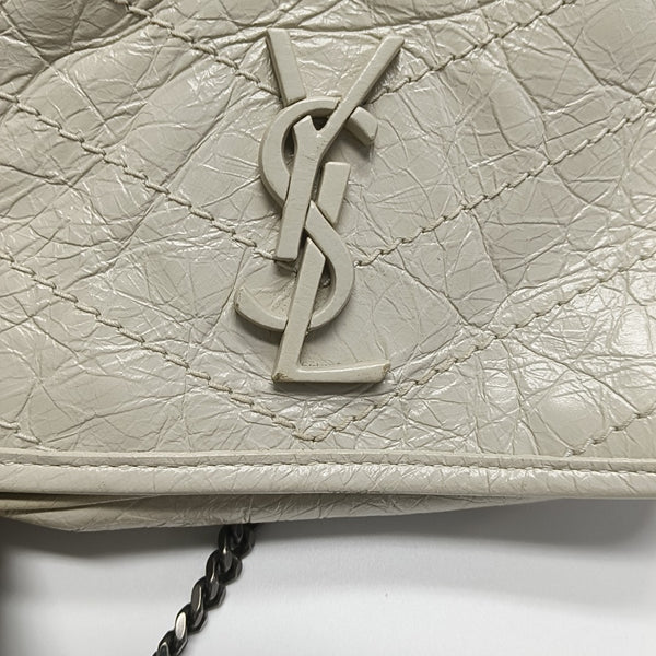 Authenticated pre-owned  NIKI Mini Chevron, Quilted Calfskin White - Shoulder Bag at Looply