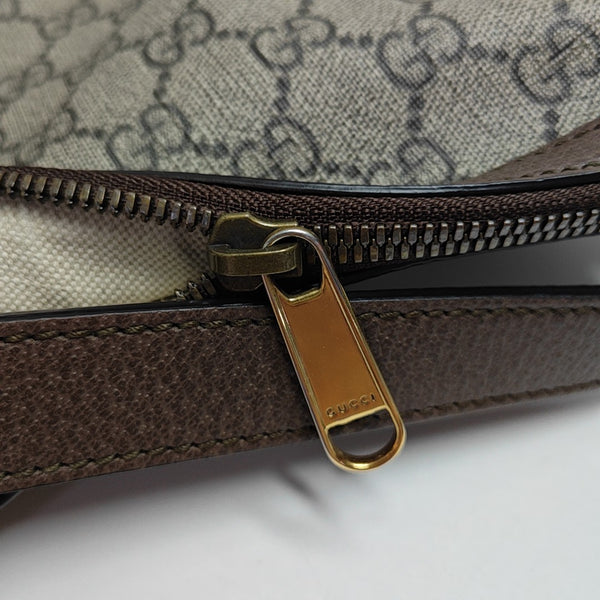Ophidia Small Monogram Coated Canvas Beige