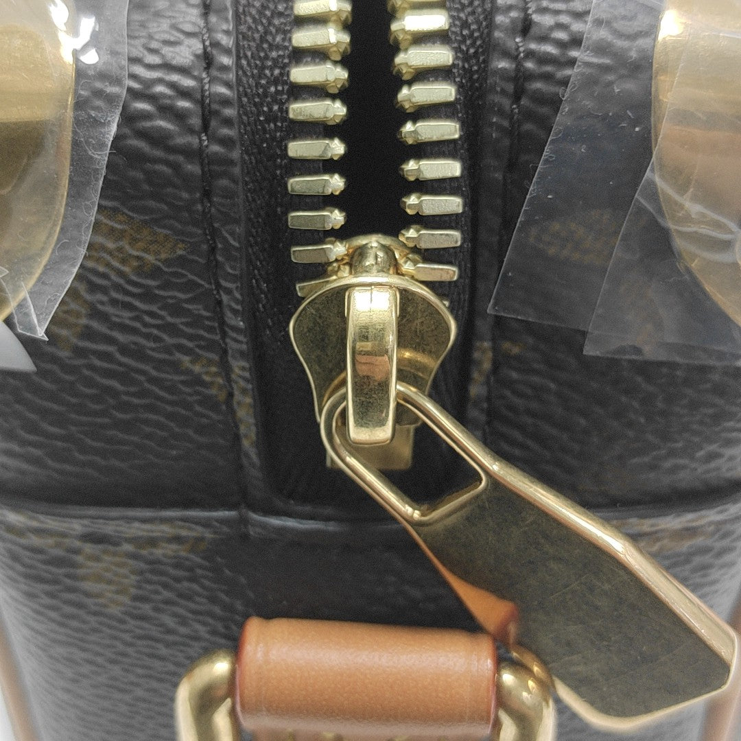 SOFT TRUNK Mini Monogram Coated Canvas Brown