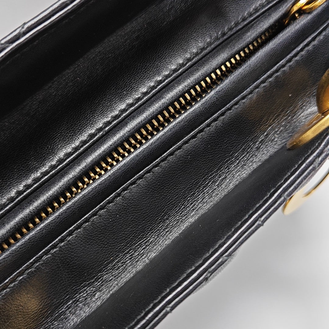 Lady Dior Medium Cannage Lambskin Black