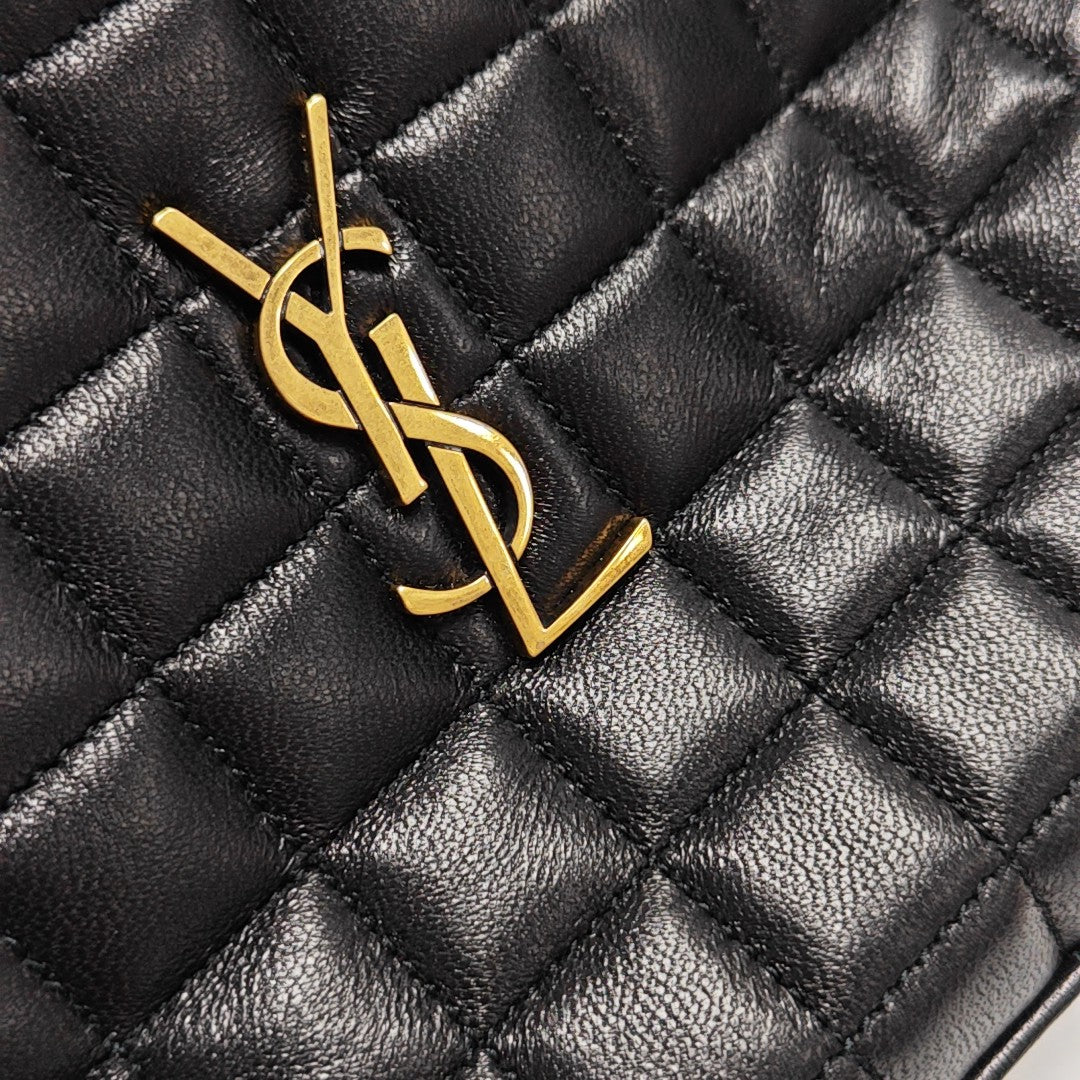 Quilted Lambskin Crossbody Bag Mini Black