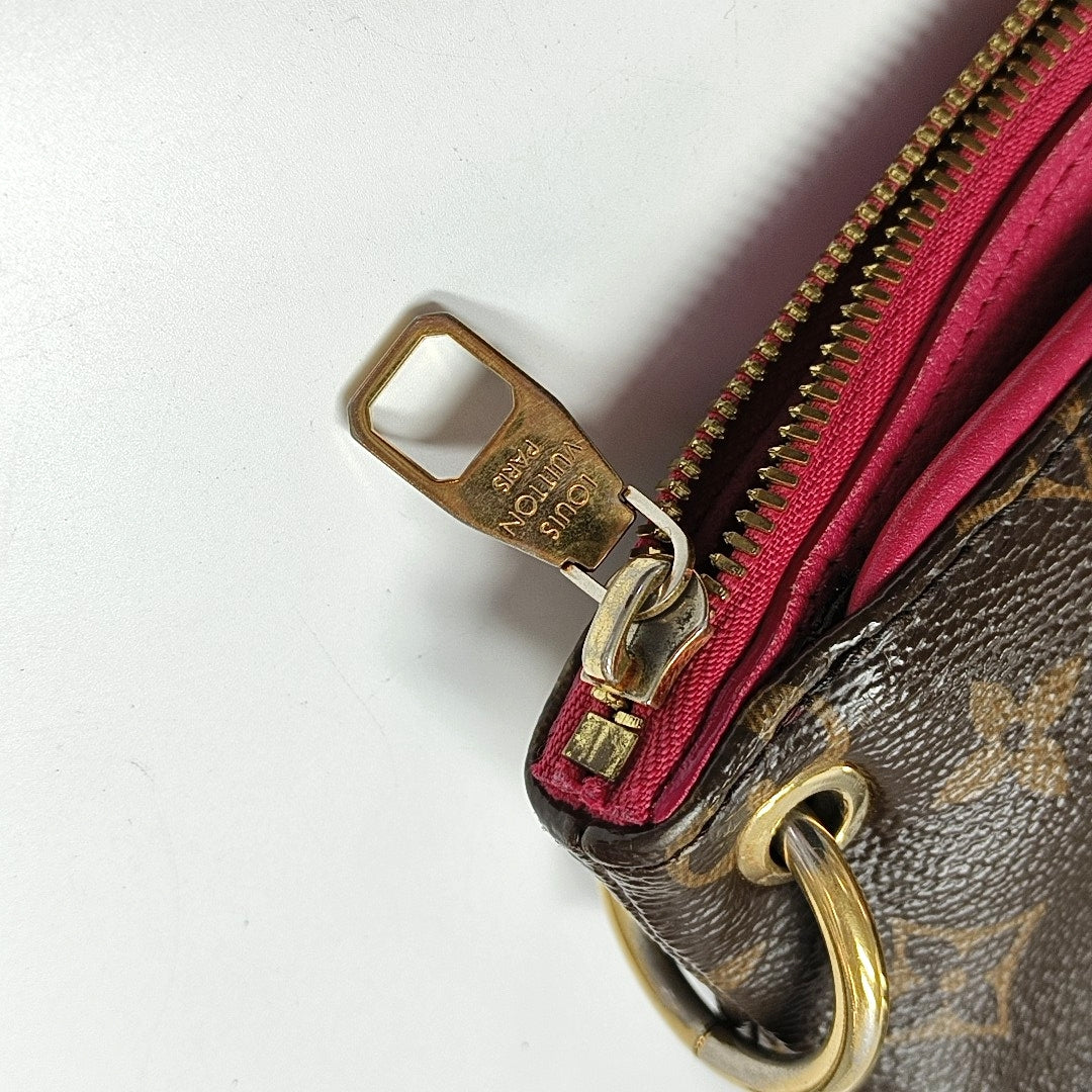 PALLAS MM Monogram Coated Canvas Brown