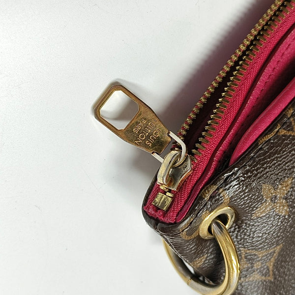 PALLAS MM Monogram Coated Canvas Brown
