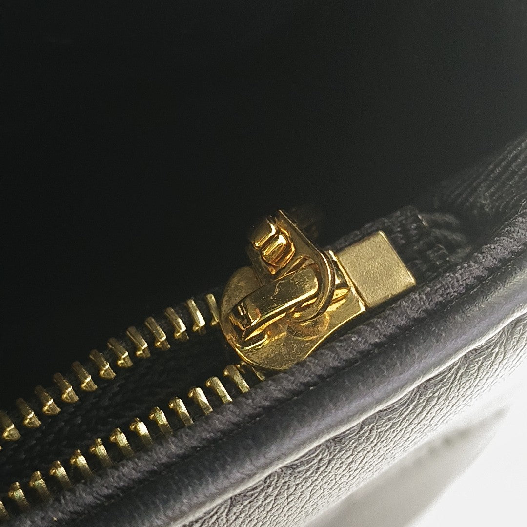 WALLET ON STRAP Monogram Calfskin Black