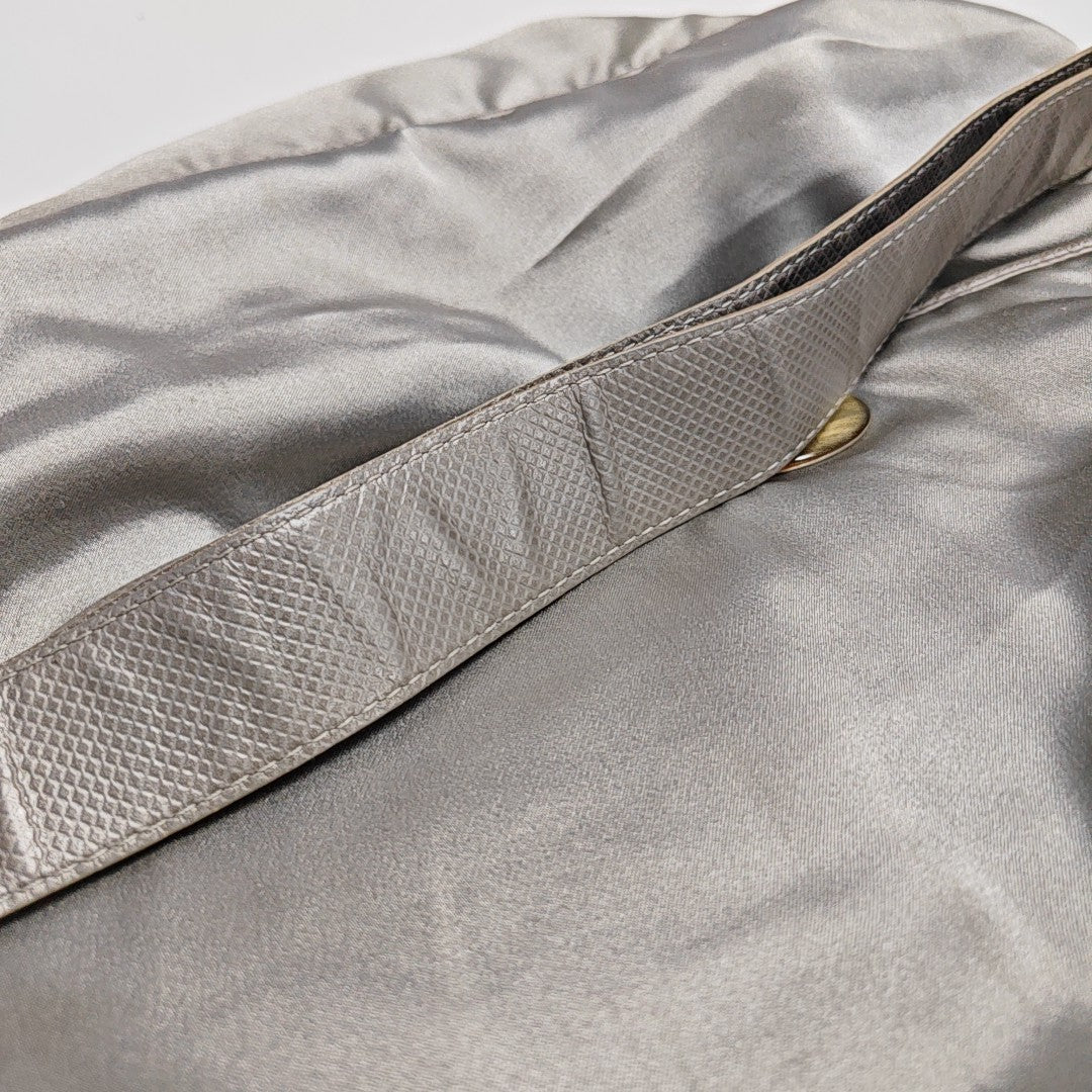 Nylon Shoulder Bag Silver