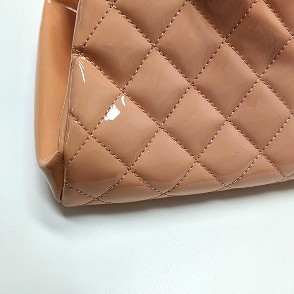 Authenticated pre-owned  JUST MADEMOISELLE Quilted Patent Leather Pink - Top Handle Bag at Looply