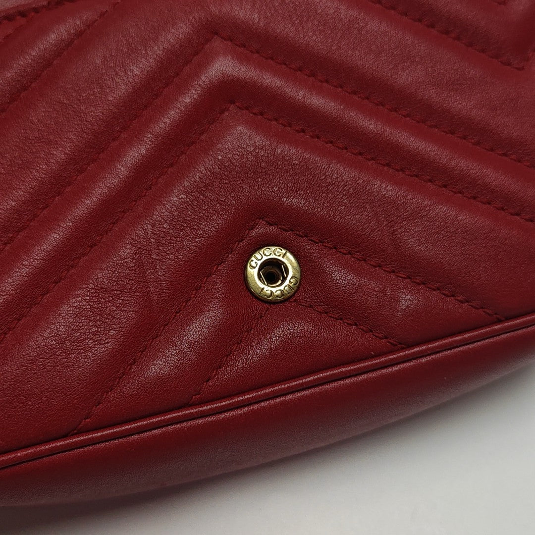 GG Marmont Mini Quilted Calfskin Red