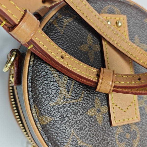 BOITE CHAPEAU Mini Monogram Coated Canvas Brown