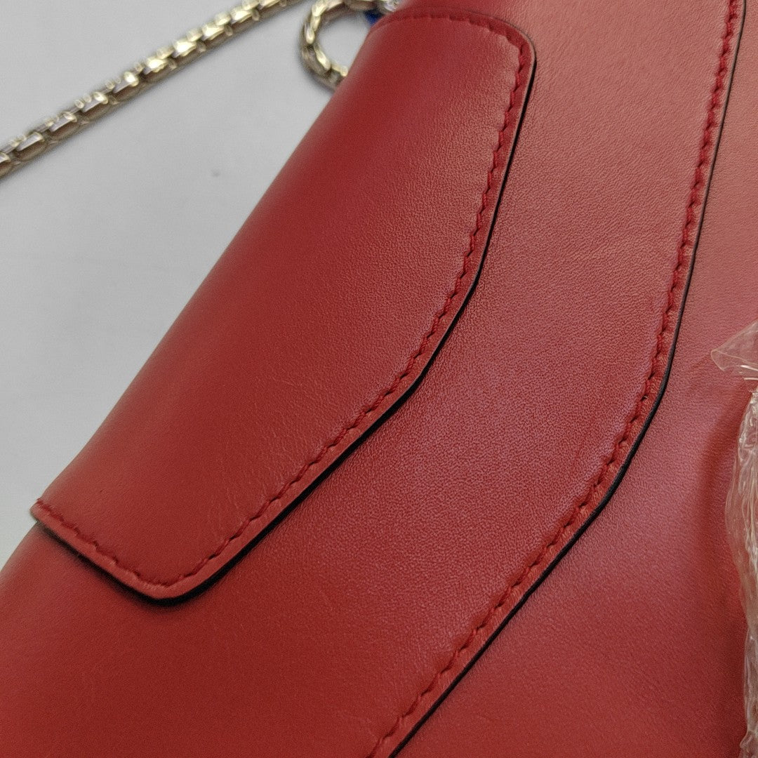 SERPENTI FOREVER Medium Calfskin Red
