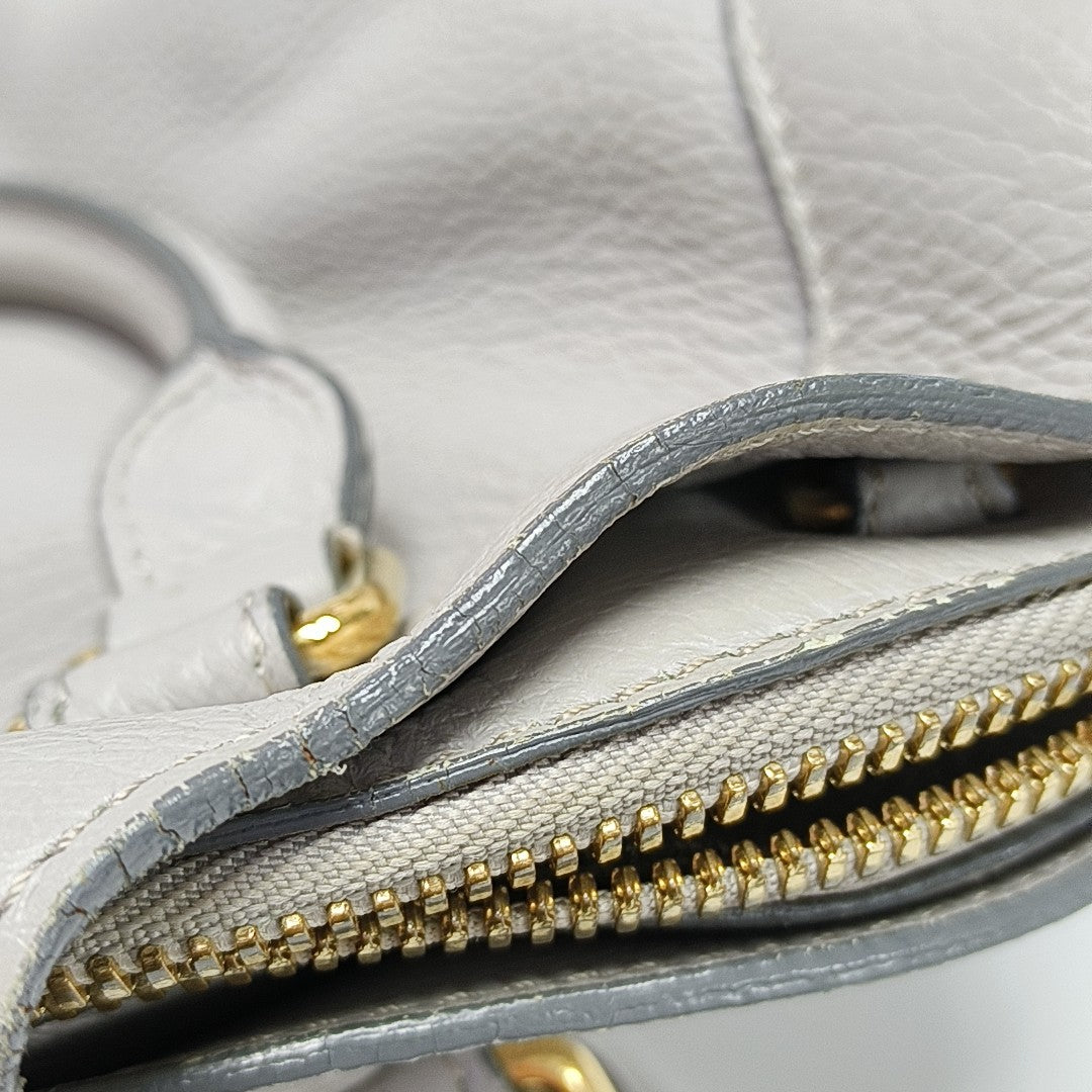 Calfskin Shoulder Bag Gray