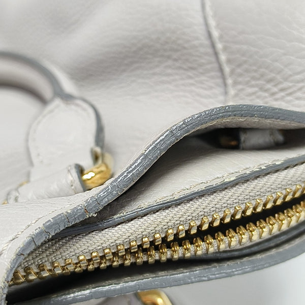 Calfskin Shoulder Bag Gray