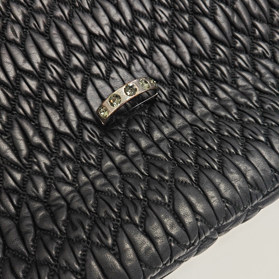 Crystal Lambskin Black
