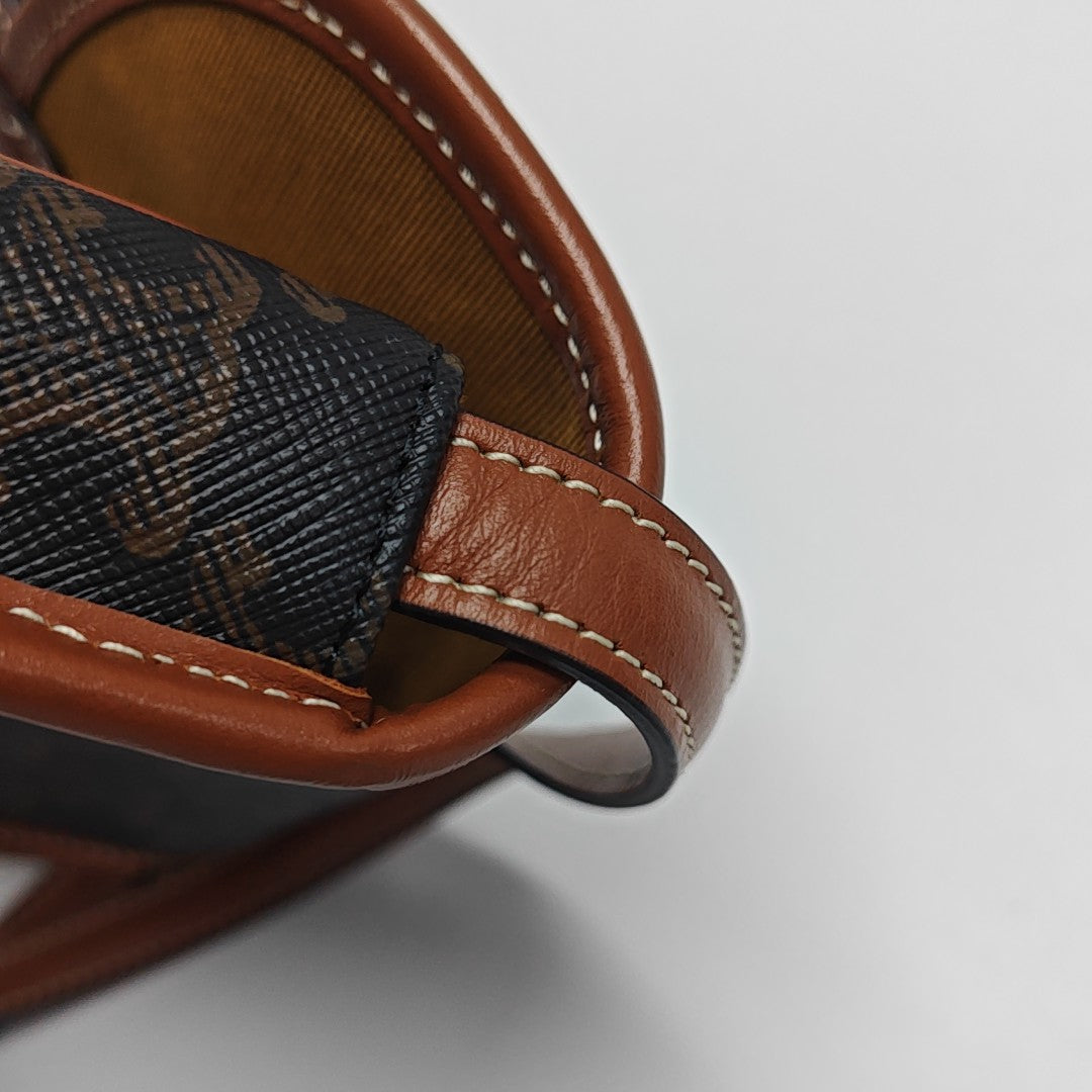 BESACE Mini Coated Canvas Brown