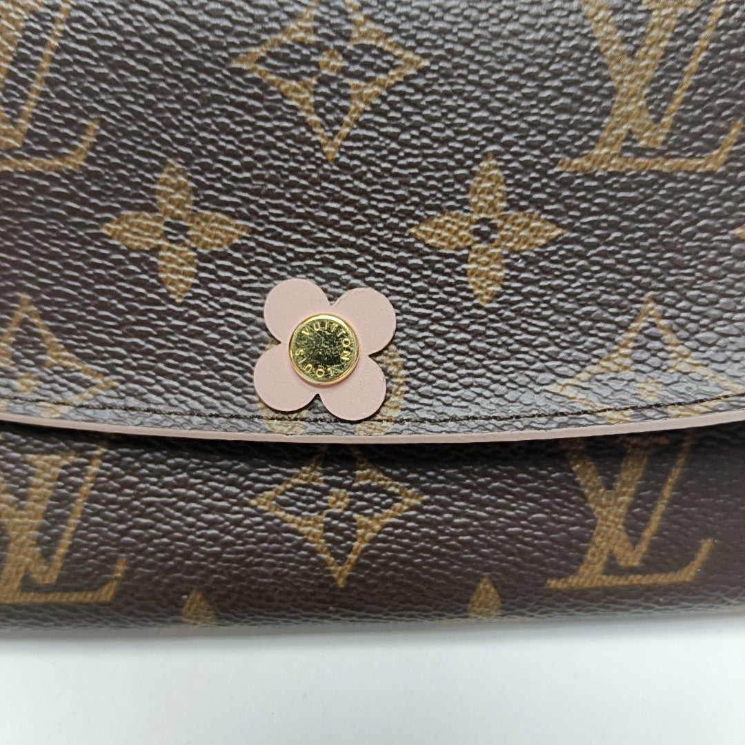 EMILIE Monogram Coated Canvas Brown Wallet