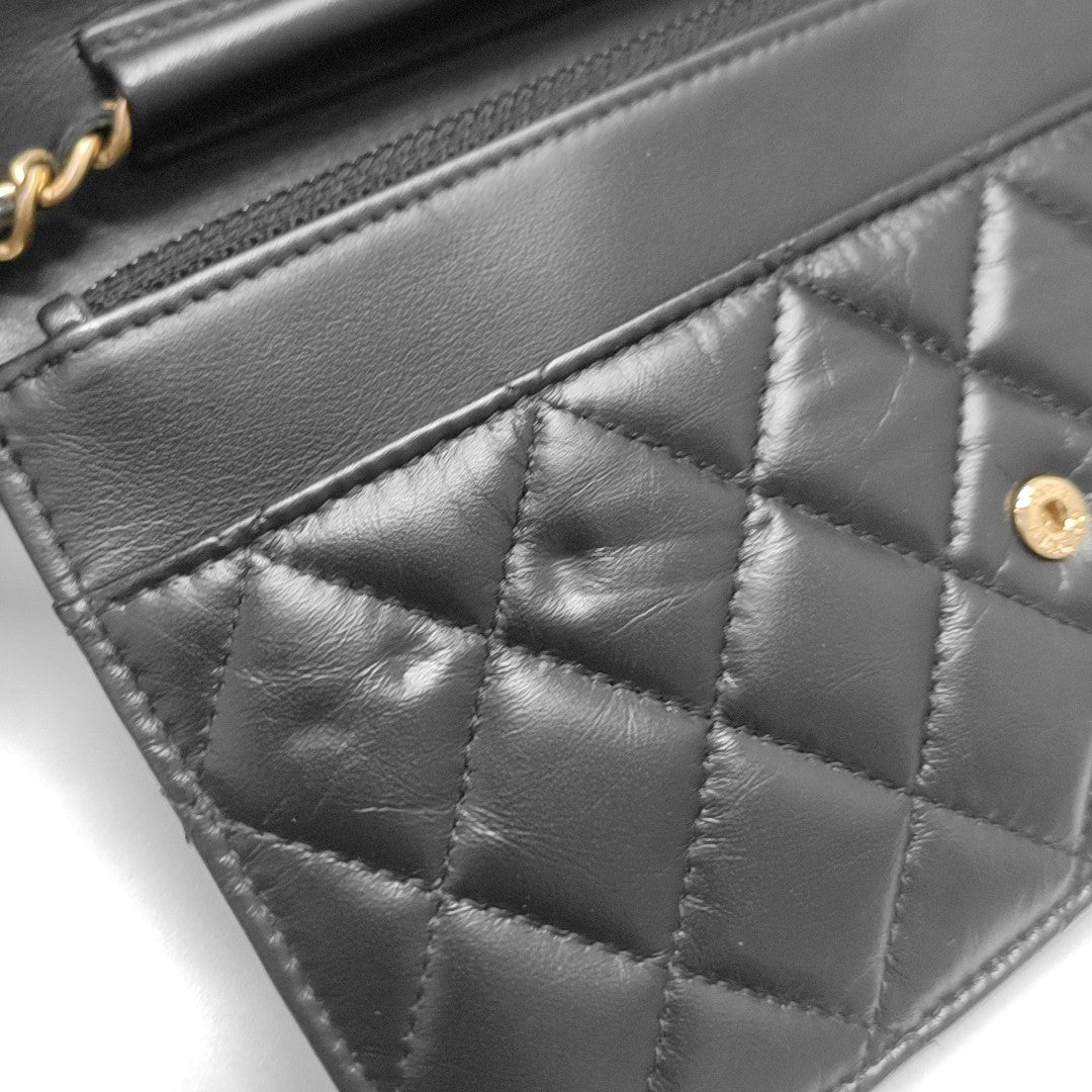 2.55 WOC Quilted Calfskin Black