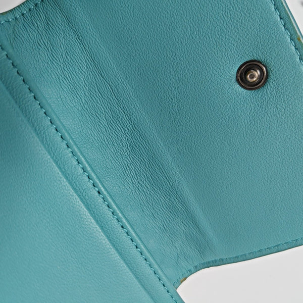 Lambskin Card Holder Blue