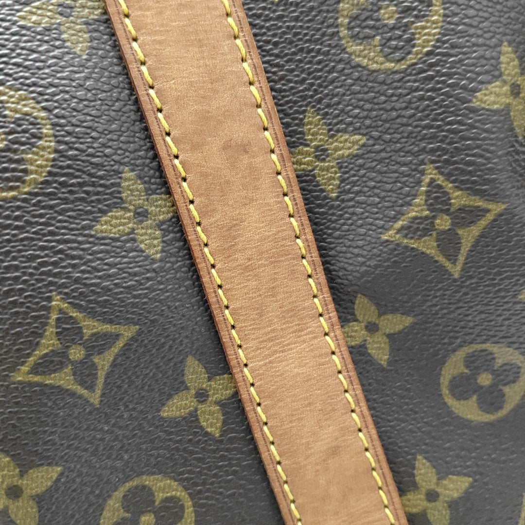 KEEPALL 60 Monogram Coated Canvas Brown