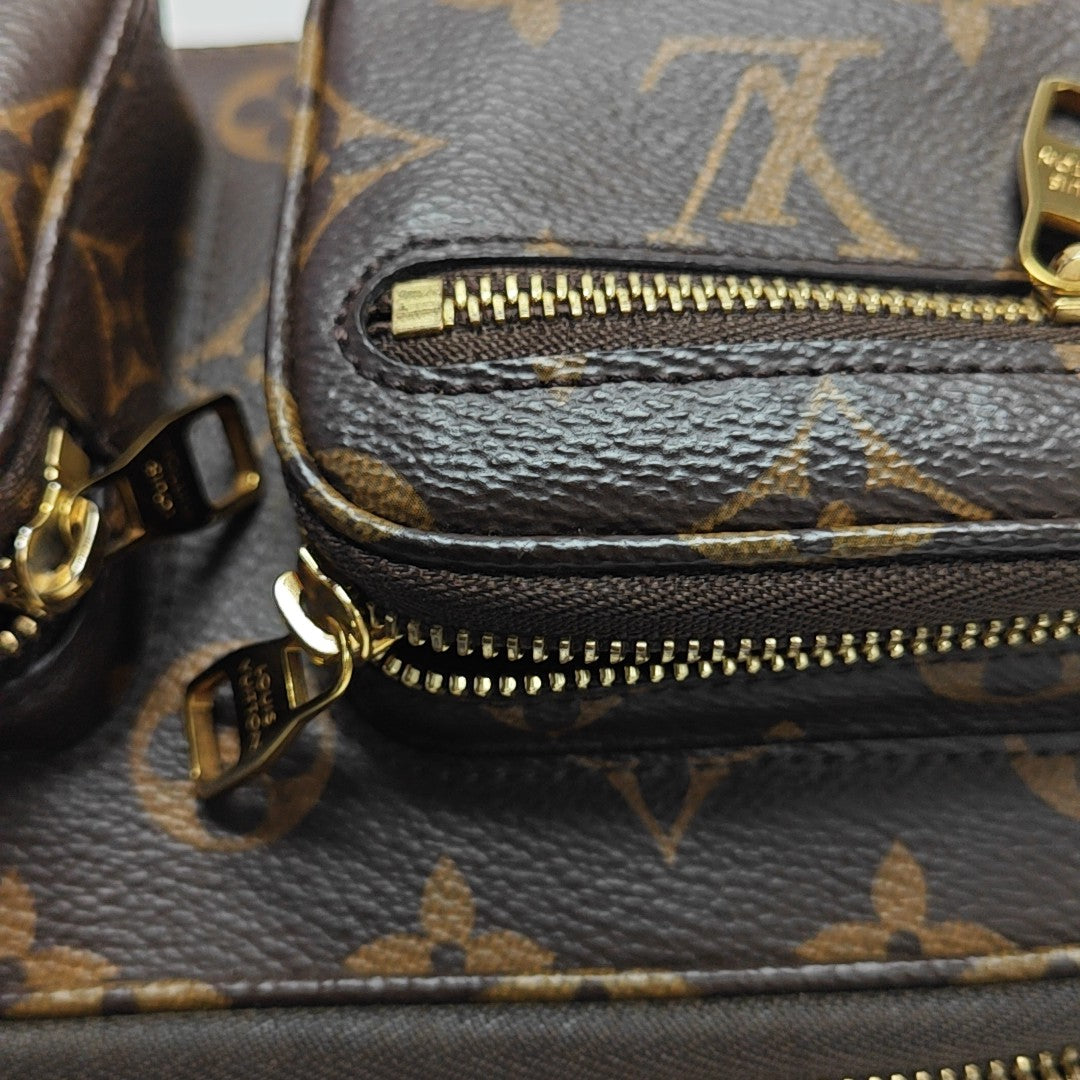 UTILITY Monogram Coated Canvas Brown