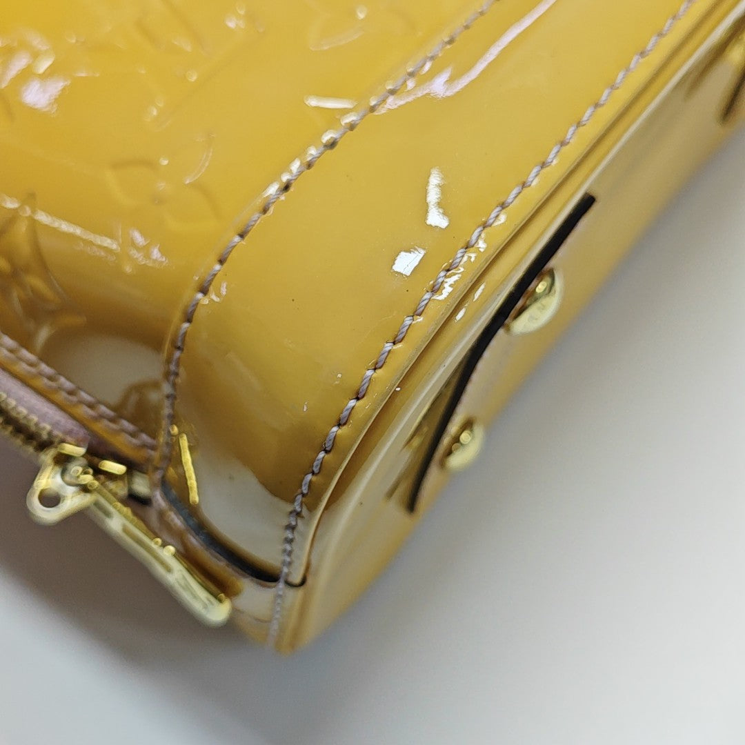 ALMA BB Monogram Patent Leather Yellow