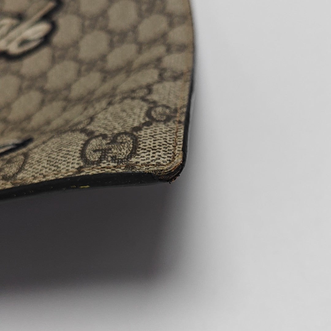 Coated Canvas Clutch Black