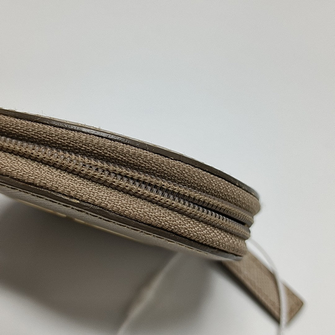 Leather Coin Purse Beige