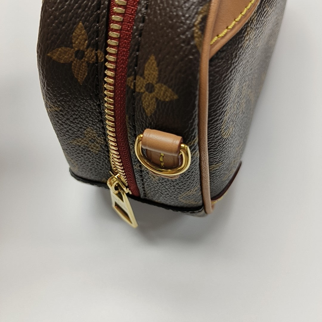 DEAUVILLE Mini Monogram Coated Canvas Brown