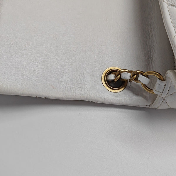 CLASSIC FLAP Mini Quilted Lambskin White