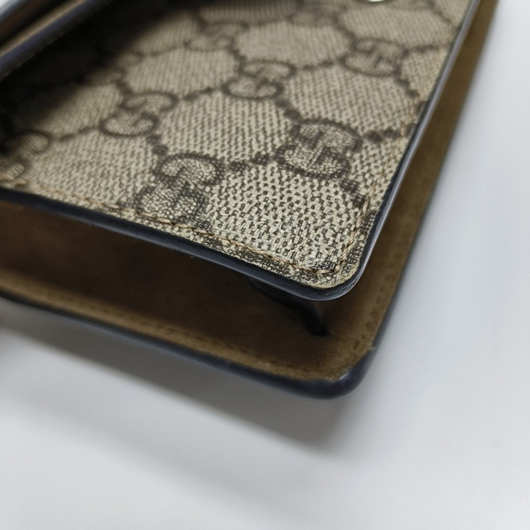 Dionysus Super Mini Monogram Coated Canvas Beige