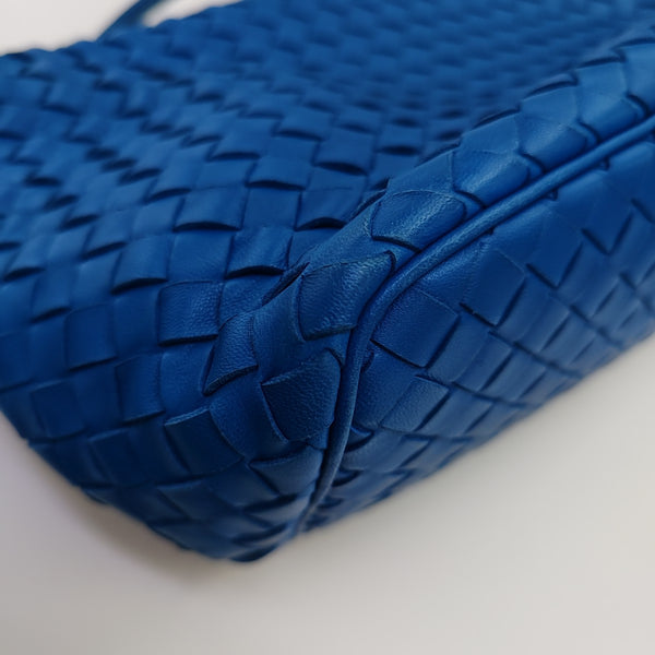 Lambskin Top Handle Bag Blue