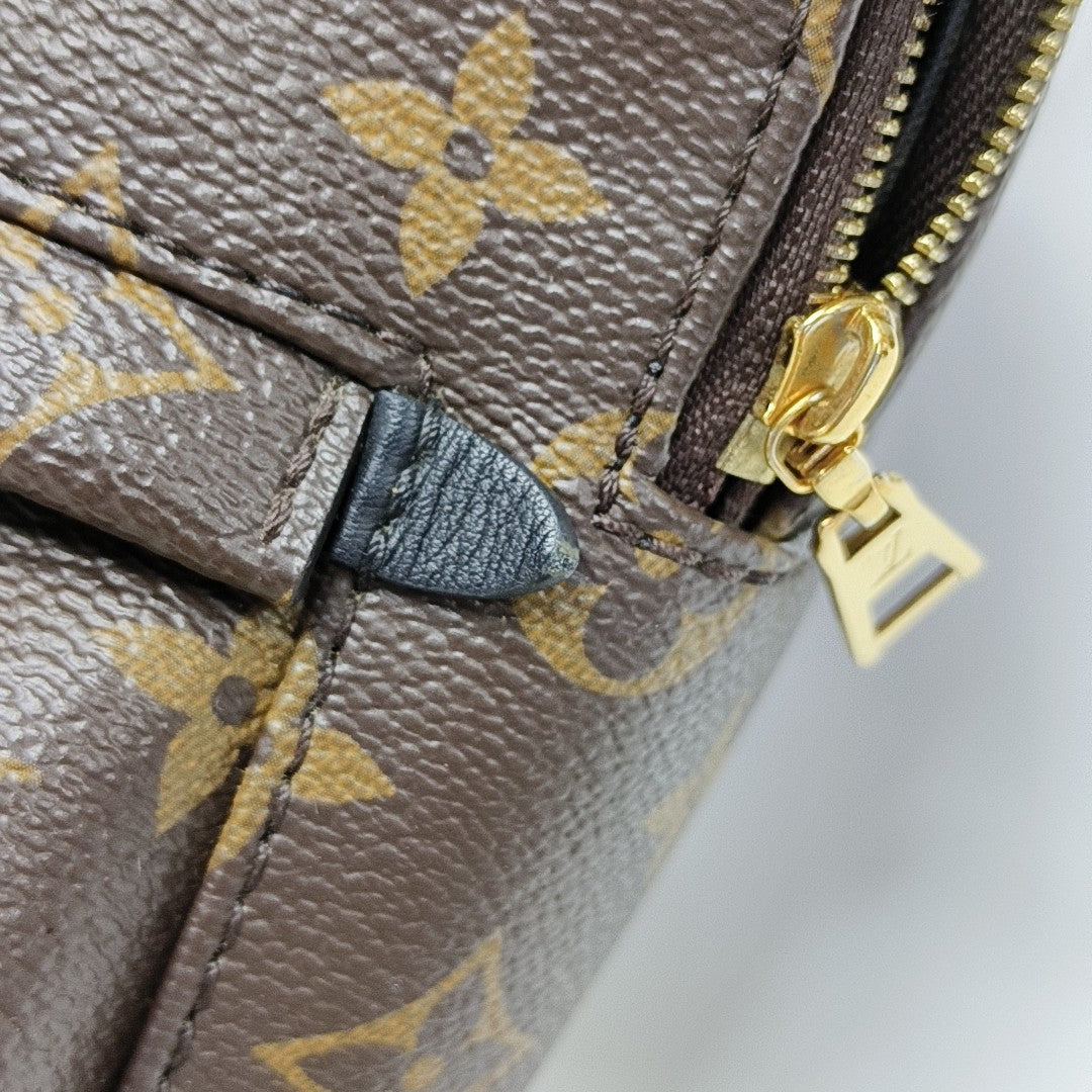 PALM SPRINGS Mini Monogram Coated Canvas Brown