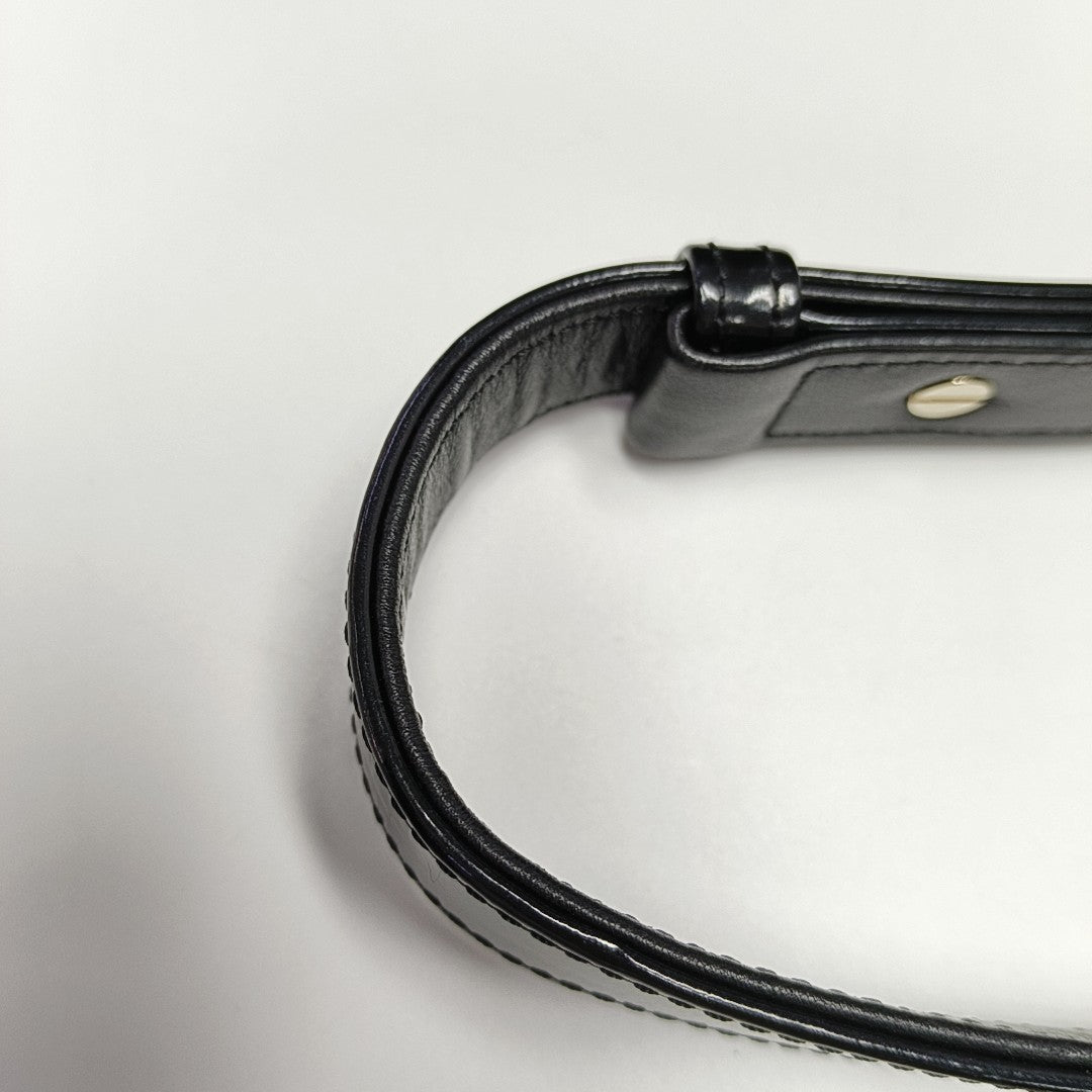 BOY CHANEL Large Quilted Patent Leather Black