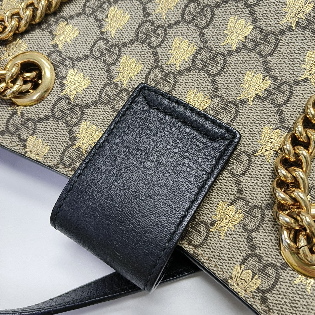Padlock Small Monogram Coated Canvas Beige