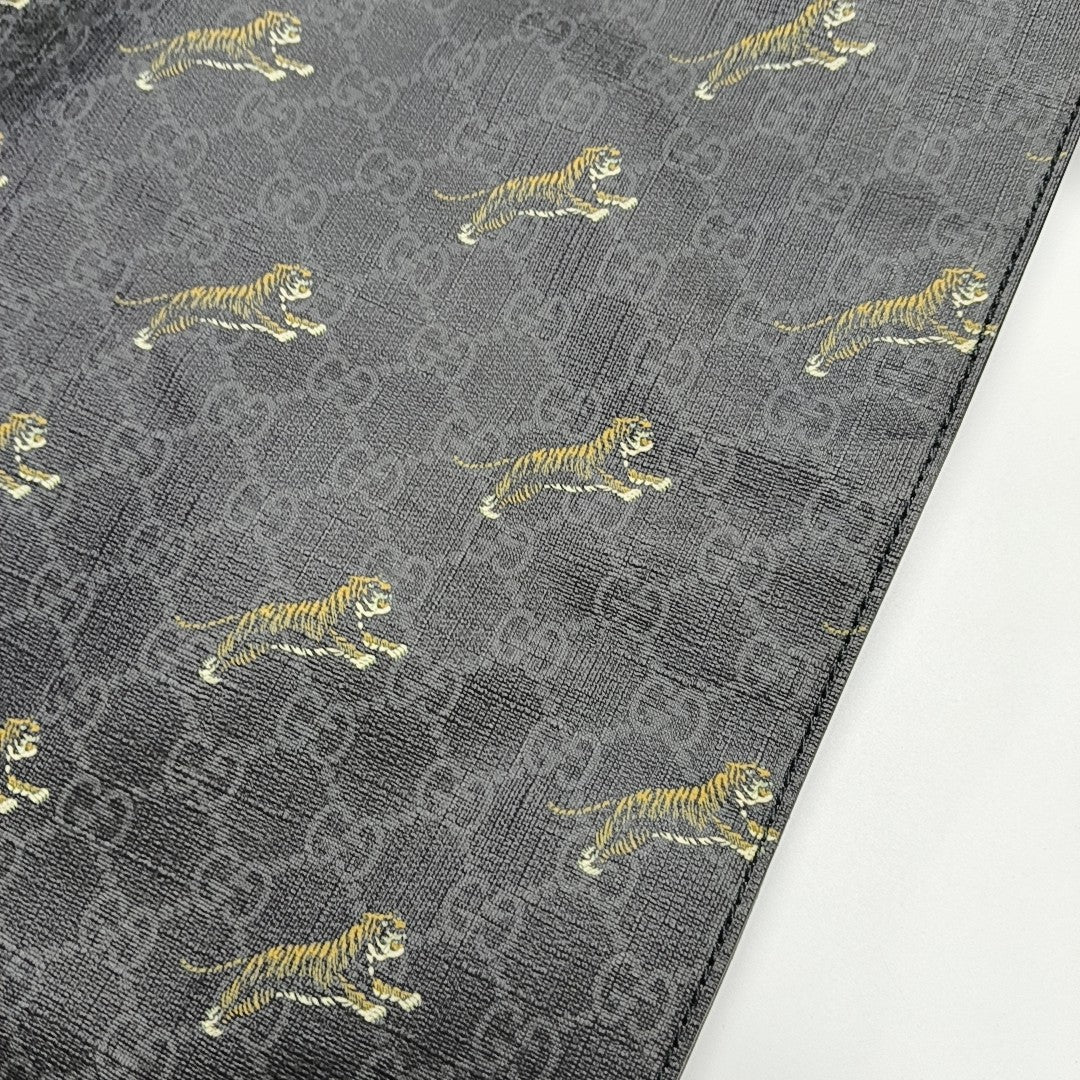 GG Supreme Monogram Coated Canvas Black