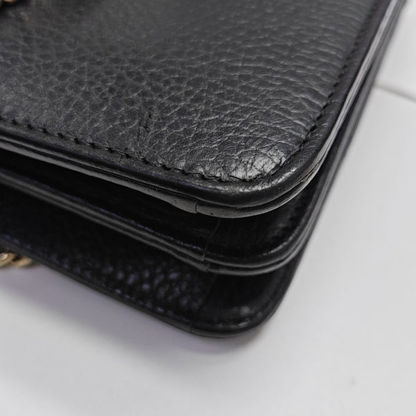 Interlocking G Small Calfskin Black