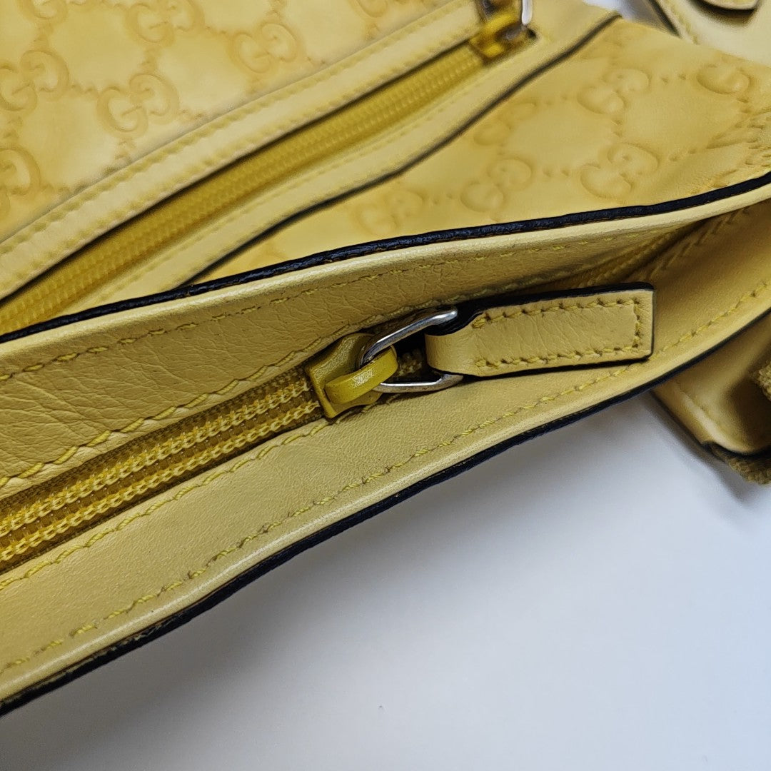 Monogram Calfskin Shoulder Bag Yellow