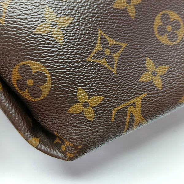 Authenticated pre-owned  PALLAS Monogram Coated Canvas Brown - Clutch at Looply