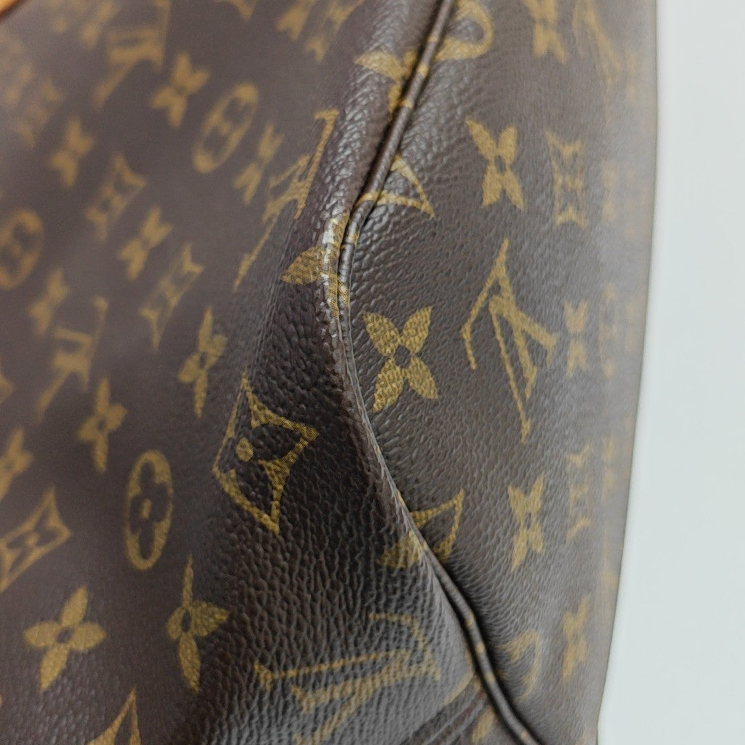 NEVERFULL MM Monogram Coated Canvas Brown