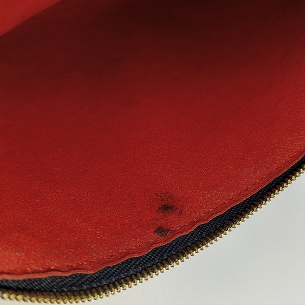 DOUBLE ZIP Monogram Calfskin Blue