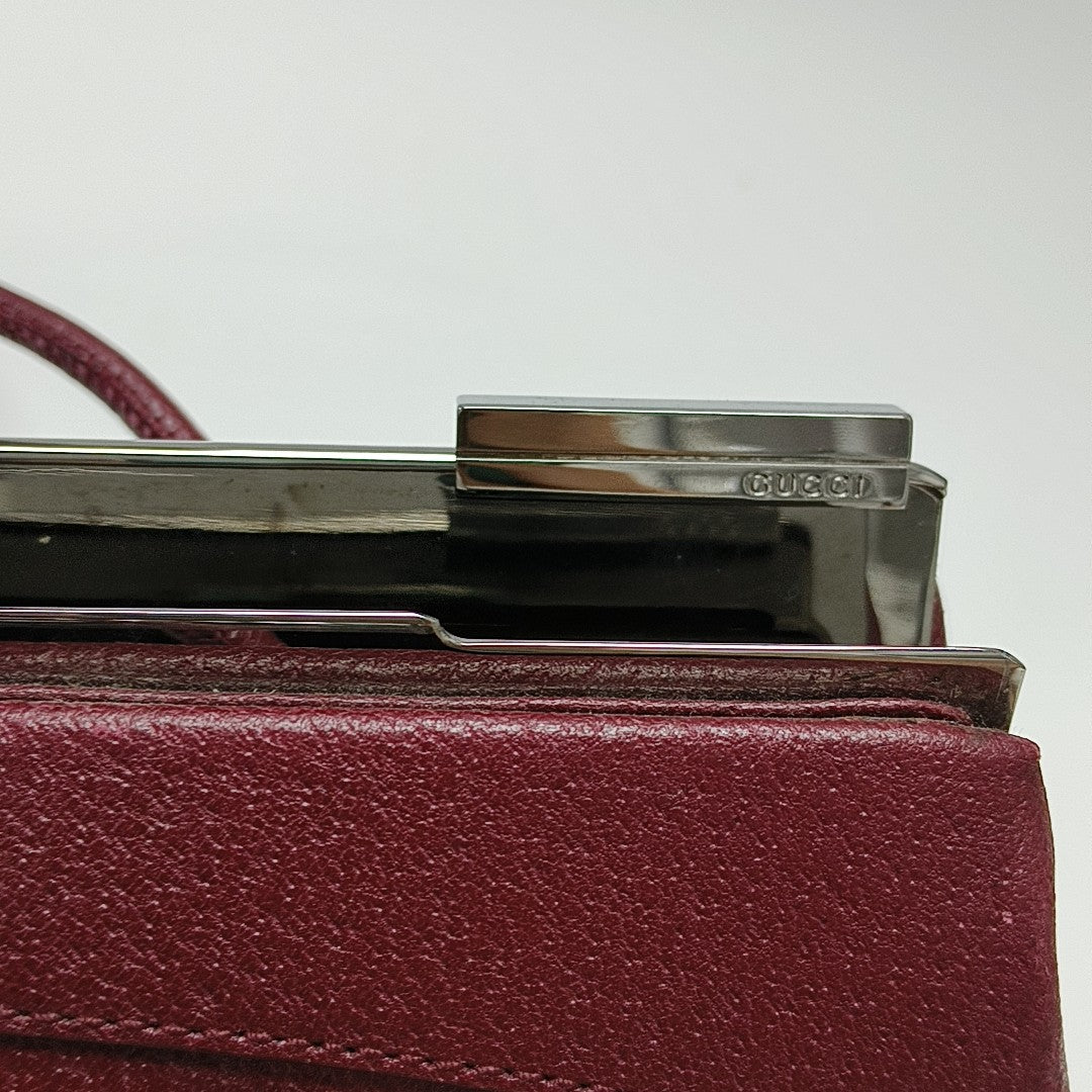 Calfskin Top Handle Bag Red