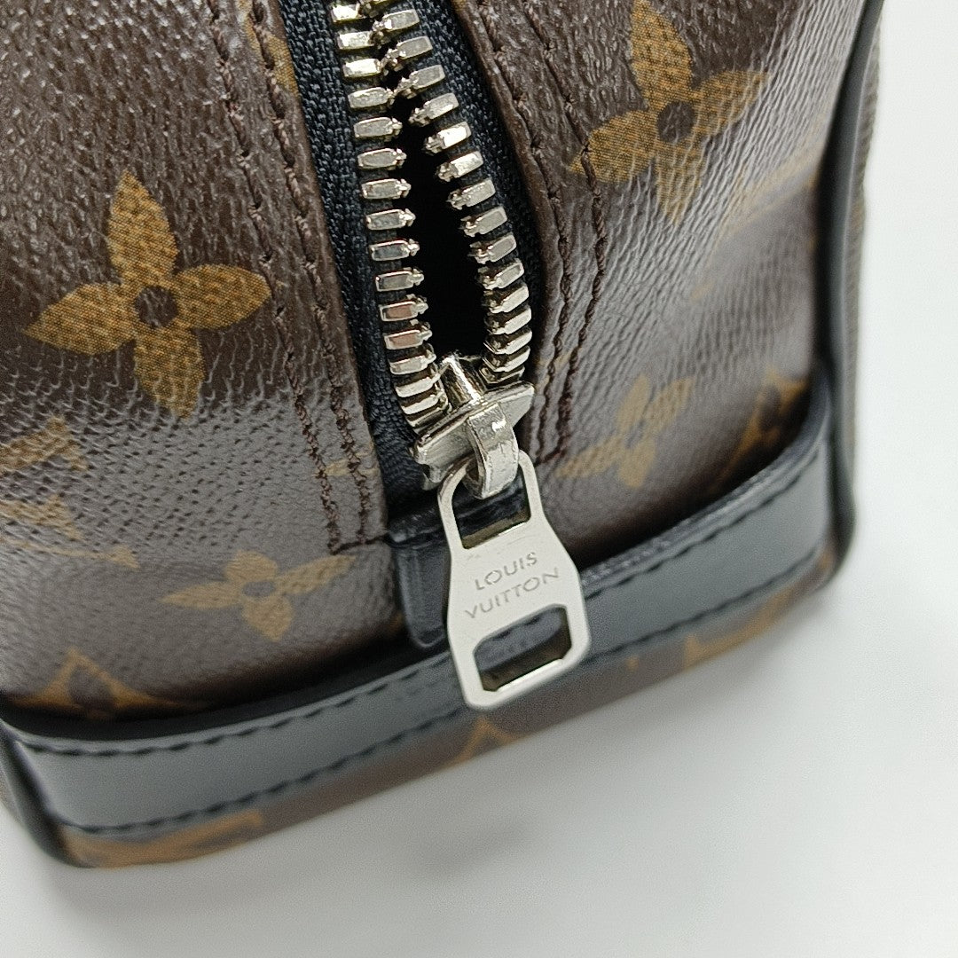 Monogram Coated Canvas Clutch Brown