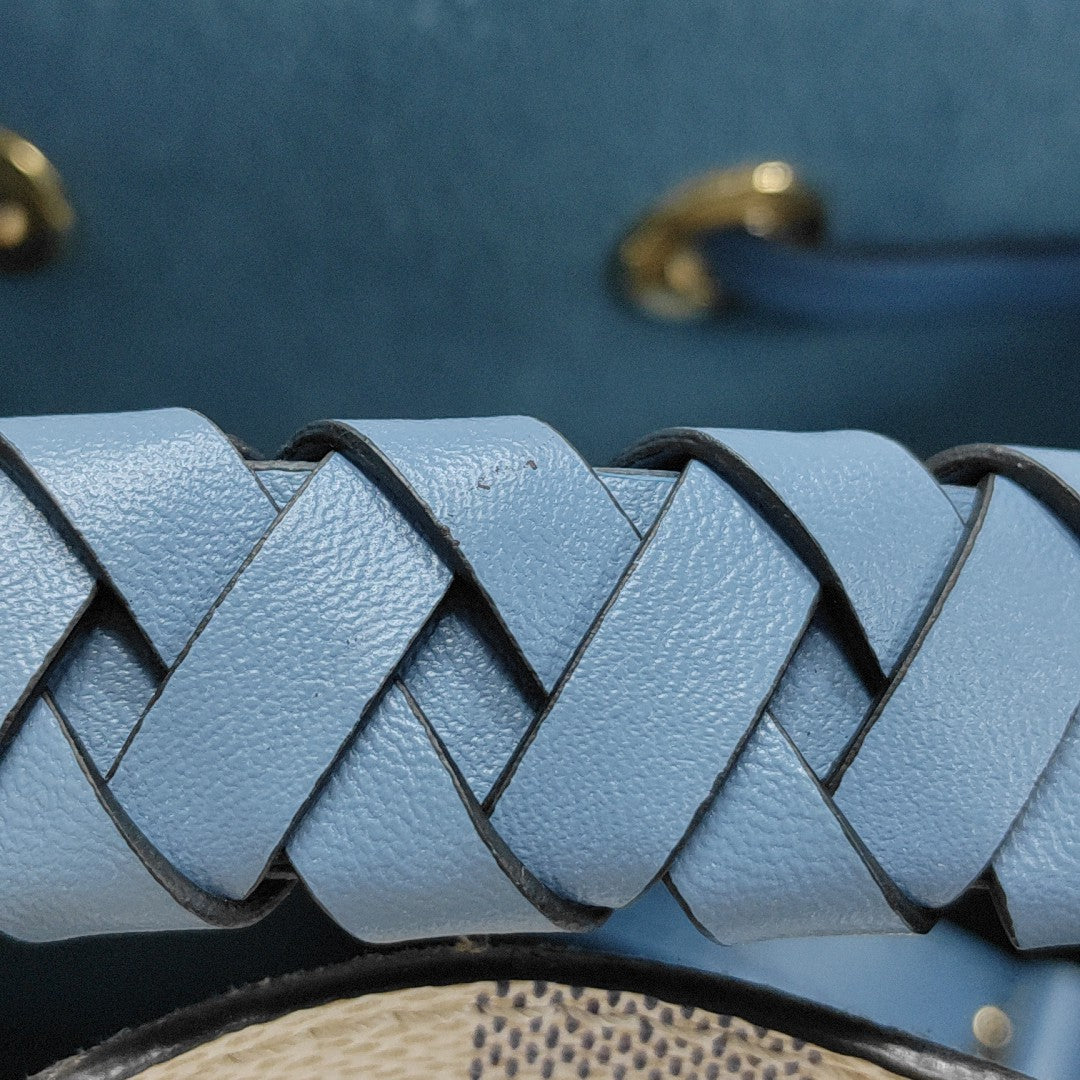 NÉONOÉ MM Damier Azur Coated Canvas White