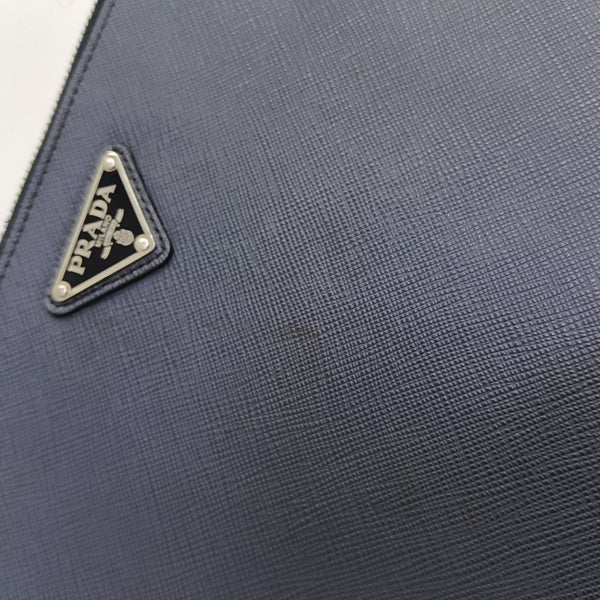 Saffiano Calfskin Clutch Blue
