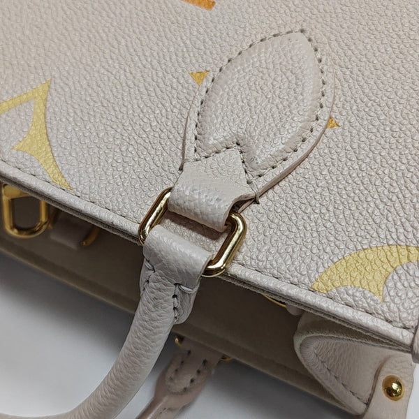ONTHEGO PM Monogram Calfskin Beige