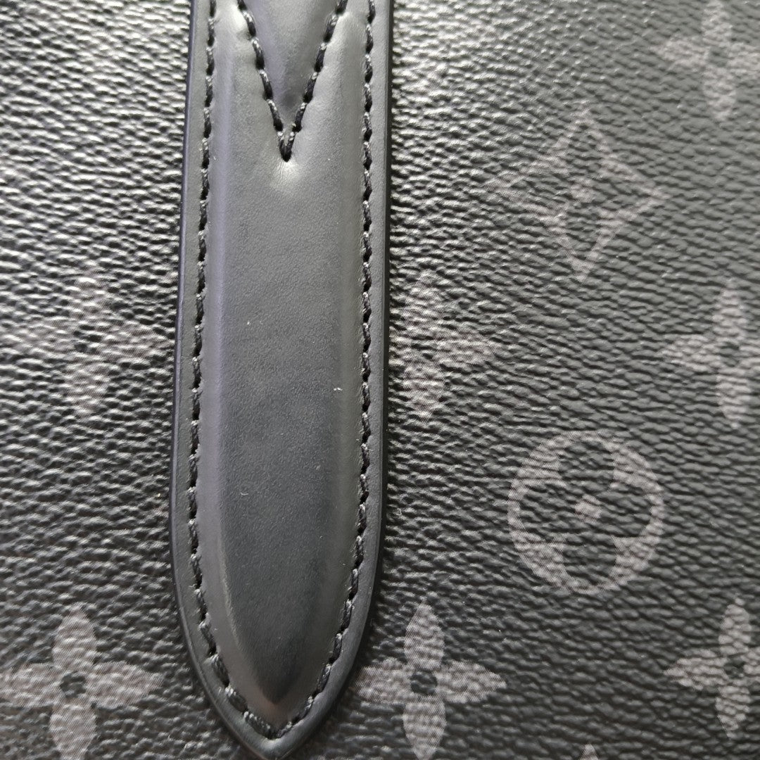 DAVIS Monogram Coated Canvas Black