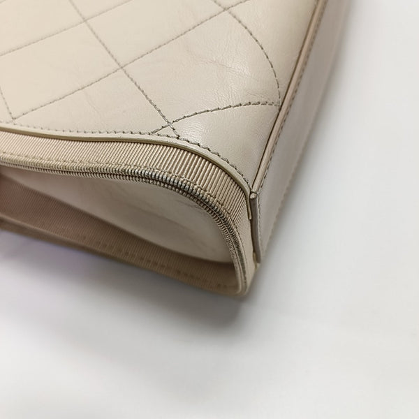 Quilted Calfskin Shoulder Bag Beige